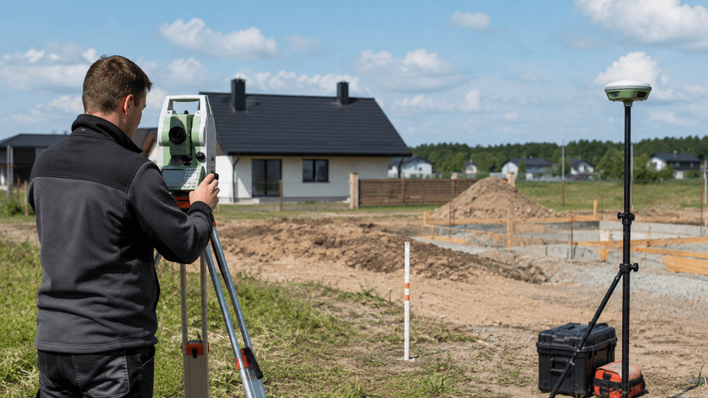 Geodeziniai matavimai atliekami statybų ir projektavimo darbams
