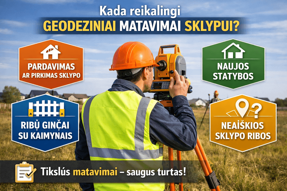 geodeziniai matavimai sklypui